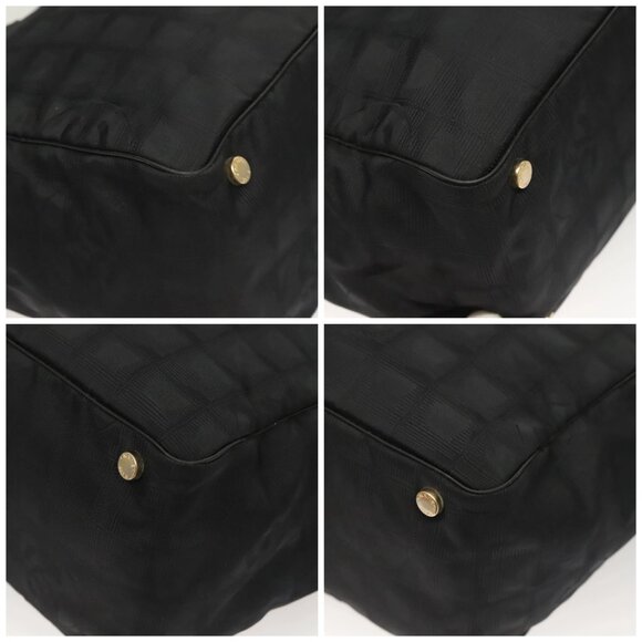 CHANEL New Travel Line Tote Bag Nylon Black gold CC Auth 131937 - Picture 16 of 16